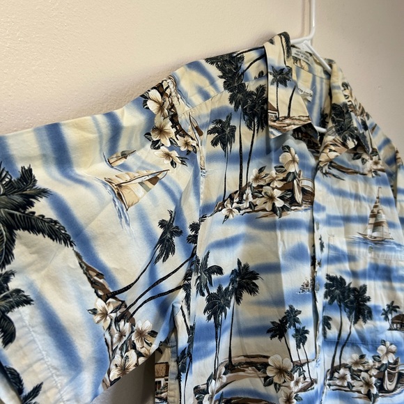 Vintage Pierre Cardin XL Hawaiin Tropical Summer button Up Collared Shirt - Picture 4 of 5